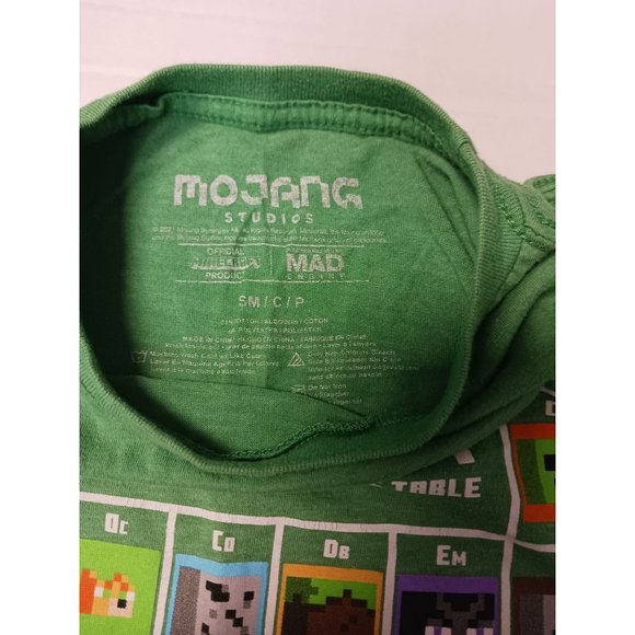Mojang Studios Minecraft Overworld Periodic Table Short Sleeve T Shirt Size SM - Picture 3 of 4